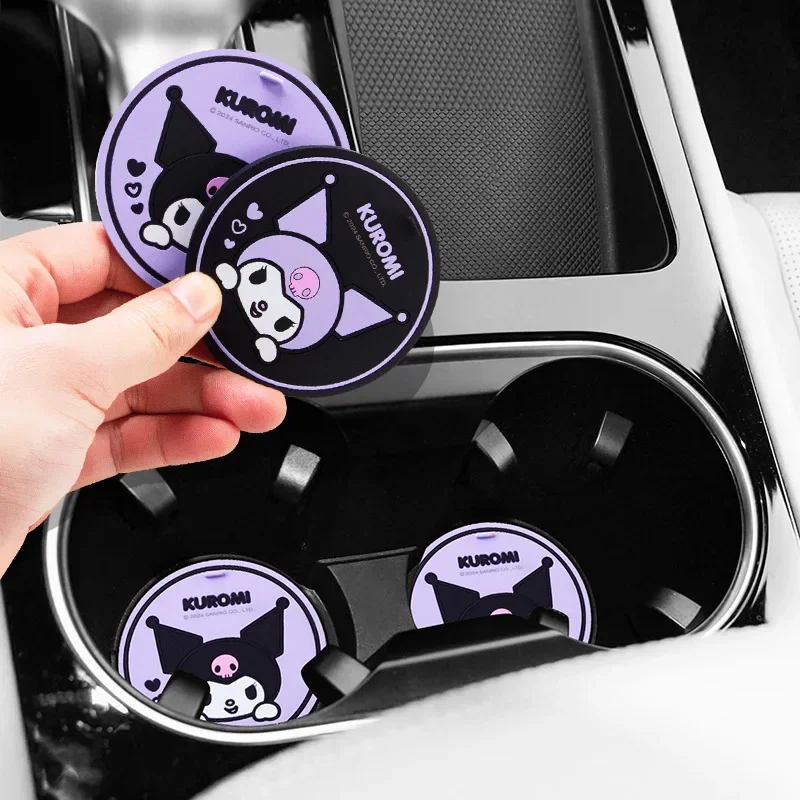 2Pcs Sanrio Kuromi Car Coaster - Kawaii Tech Accessories 评论和价格